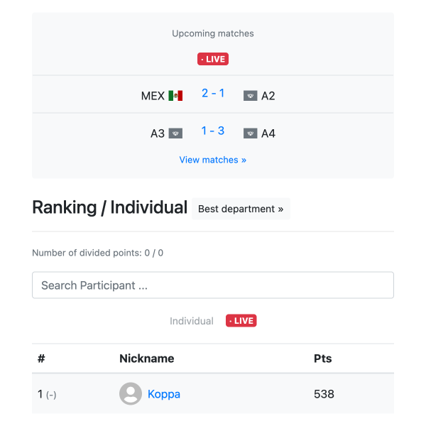 Live updates - Football Tournament 2026